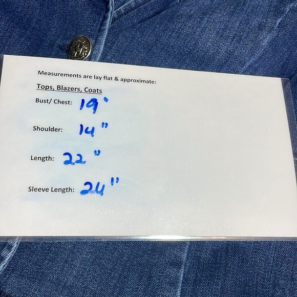 For The Republic Detailed Dark Blue Wash Denim Jacket size M - Picture 11 of 11